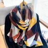 Corea del Sur Dongdaemun Bufanda Explosiva de Algodón y Lino para Mujer Otoño e Invierno Nueva Versátil Cálida Moda Bufanda con Letras Chal Decorativo