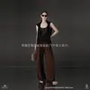 Pantalones Largos Casuales de Pierna Ancha con Pliegues, Cintura Plana, Estilo Coreano para Niñas, Hechos de Tencel y Lana, Suaves con la Piel, Cómodos, Cintura Alta, Pierna Recta