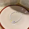 Pulseira Simples de Moda com Contas de Vidro Estampadas Super Fada Leve Luxo Pulseira com Sensação de Alto Padrão Nicho Sensação de Alto Padrão Joia para Mãos Atacado
