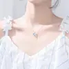 Collar de Plata de Ley S925 Estilo Coreano Moderno y Exquisito Diseño de Espuma de Sirena Cadena para Clavícula Estilo Corto para Mujer Joyería de Plata Elegante