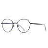 Armazón Negro Metal Armazón de Lentes Anti-luz Azul 3050 Simple Cyber Celebridad para Mujer Armazón Óptico Europeo y Americano Patilla de Espejo con Resorte Gafas Planas