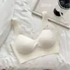 Sutiã Feminino Sem Costura de Seda Gelada com Alças Largas Confortáveis, Sem Aro, Bojo Fixo, Design Push-Up, Modelo 2303, Costas Bonitas