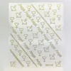 Pegatinas de Uñas Retro Corazón de Cuervo Transfronterizas Calcomanías 3D en Relieve Bronceadas Pegatinas para Uñas Pegatinas Decorativas de Mariposas para Uñas