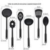Ferramenta espátula de cozinha uma peça plástico nylon utensílio de cozinha conjunto de seis peças espátulas antiaderentes