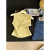 Diseño de Cuello de Color Sólido, Top de Punto Adelgazante sin Mangas, Nuevo Chaleco Cardigan Estilo Primavera para Mujer