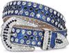 Cinto feminino rebite liga strass diamante fivela de pino três peças estilo punk europeu e americano hip-hop tendência explosão atacado