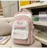Mochilas Escolares de Aspecto Elegante en Colores Contrastantes para Mujeres, Mochilas de Viaje de Gran Capacidad para Secundaria y Preparatoria, Almacenamiento Multicapa, Mochilas Ligeras para Estudiantes