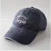 Boné de Baseball Bordado com Letras, Macio, Desgastado, Estilo Retrô, Unissex, Simples, Casual, Versátil, Protetor Solar