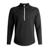 Serie de Pájaros Mismo Estilo Primavera y Otoño Nuevo Half-Zip Polar Running Deportes Fitness Capa Base Exterior Secado Rápido Camisa de Manga Larga