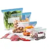 Sacos plásticos de armazenamento de grau alimentício, herméticos e espessados para uso doméstico, especificamente projetados para congelamento e organização versátil na geladeira