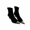 Elegantes Botines de Tacón Aguja con Punta Fina y Parches para Mujer, Novedad Otoño/Invierno 2026 Botas de Moda Estilizadas de Ante con Tacón Alto