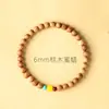 Pulsera de Madera de Melocotón Viejo Badu Flor de Loto Cinabrio Pulsera de Madera Artística Unisex Estilo Étnico Retro Año del Zodiaco En Stock