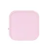 Bolsa de Armazenamento Quadrada de Silicone Cor Sólida Macaron com Cordão, Porta-Moedas Portátil, Bolsa Multifuncional Mini de Mão