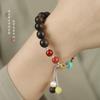 Nova pulseira de terço de ágarwood natural pulseira de borla ajustável de luxo leve nicho artístico feminina Duobao
