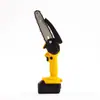 Motosierra eléctrica de cadena de mano única de 6 pulgadas/8 pulgadas sin escobillas de alta velocidad sierra eléctrica de litio de 8 pulgadas recargable inalámbrica hogar fábrica cabello lacio