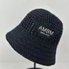 Sombrero de Pescador Coreano Bordado con Letras para Primavera y Verano para Mujer, Sombrero Cubre-Rostro Casual Calado que Hace que la Cara Parezca Más Pequeña, Sombrero de Sol de Copa Redonda