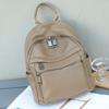 Bolso de Mujer, Mochila Sencilla y de Moda de Cuero Genuino, Mochila de Viaje de Piel de Vaca Natural de Gran Capacidad, Mochila Escolar para Estudiante de Estilo Nuevo
