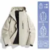 Traje de Montañismo Tres en Uno a Prueba de Viento e Impermeable Woodpecker Yellow Jacket para Mujer 2025 Nuevo Primavera y Otoño Chaqueta de Trabajo