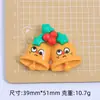 Expressão Fofa Desenho Animado de Natal Peças de Acessório DIY Cola de Creme Resina Peças Pequenas Material para Pingente de Sapato Crocs Kit