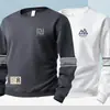 Moletom masculino de outono e inverno, solto e grosso, pulôver com gola redonda, camiseta de manga comprida, tamanho grande, moderno, versátil e confortável