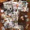 Xinmo Série Silhueta do Tempo Pacote de Materiais Adesivos Retro para Diário Livro de Adesivos DIY Papel de Material de Alto Valor para Crianças
