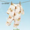 Mameluco de Bebé Verano Clase A Algodón Puro Sin Huesos Ropa para Recién Nacido Ropa Delgada para Aire Acondicionado Ropa para Gatear de Manga Corta para Bebé Niño y Niña