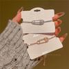 Pulseira de clipe de papel chique moda compacta jantar design de alto senso corda de mão mão