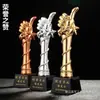 Troféu de Resina Música Eletrônica Microfone Troféu Funcionário Destaque Instituição Escolar Evento Exposição Reunião Anual Prêmios Gravação