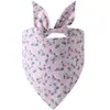 Exclusivo transfronteiriço spot toalha de baba de pet osso de cachorro flor toalha triangular de pet cachecol de cachorro roupas de pet