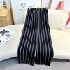 Modelo en Oferta Grande en Stock, Pantalones de Trapeador con Rayas de Acento, Personalizados y de Moda, Versátiles, Marca Completa, Casual y Western, No Devolubles