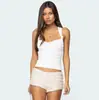 Moda Europea y Americana Más Vendido Nuevos Tops Sexy Chica Caliente Ropa Interior Ajustada para Mujer con Tirantes Expuestos Chaleco Y2K de Gama Alta
