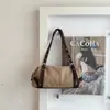 Bolsa de Bowling Vintage em Couro Fosco Outono Inverno Bolsa de Ombro Único de Grande Capacidade para o Dia a Dia Bolsa de Couro Macio de Alta Qualidade para o Braço