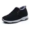 Novas Botas de Algodão Transfronteiriças para Mulheres, Meia-Idade e Idosos, de Calçar Fácil, Forradas com Lã, Botas de Neve Espessadas, Tamanho Grande, Cano Baixo, Sapatos de Algodão Unissex