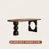 Nueva Mesa de Comedor Retro de Madera Maciza Estilo Francés, Forma Ovalada, Adecuada para Hogares Pequeños, Mesa de Comedor y Escritorio Integrados para Sala de Estar Estilo Antiguo Negro