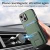 Funda Adecuada para Teléfono Apple 18 con Soporte Multiaángulo, Patrón de Fibra de Carbono, Ranura para Tarjeta, Cubierta de Cuero y Funda con Protección Precisa de Agujeros para iPhone 18