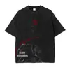 Camiseta Manga Curta Gola Redonda Y2K Roupas Masculinas Novidades