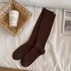 Calcetines deportivos de compresión elásticos adelgazantes de color liso para otoño e invierno 2026, de longitud hasta la pantorrilla y hasta la rodilla, estilo mujer