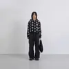Sudadera con capucha retro de lunares Y2K transfronteriza nueva de otoño e invierno para mujer, sudadera moderna de alta costura única estilo Ins