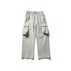 Roupas Vintage 25 Outono Novo Streetwear Americano Bolsos Grandes Tridimensionais Calças Cargo Masculinas Retrô Largas de Perna Reta
