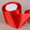 Cinta roja brillante cinta de seda cinta de satén banderín rojo para coche regalo presente horneado flor embalaje boda