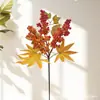 Cipó de Frutas Vermelhas Artificiais, Frutas da Fortuna Festivas DIY Frutas de Acácia, Cipó de Flores de Natal Artificiais, Decoração de Parede com Flores Penduradas