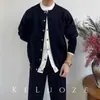 Nuevo Diseño Otoño e Invierno Cárdigan de Punto Falso de Dos Piezas para Hombres y Mujeres Estilo Coreano Cuello Redondo Estilo Perezoso Chaqueta Suéter de Viaje