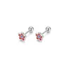 Pendientes de Flor de Cerezo de Plata 999 para Mujer, Pequeños, Frescos, Simples, Joyería para Oreja C02279