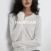 Cárdigan de punto con cuello redondo y manga larga para mujer, estilo Havegan/Otoño, prenda exterior fina, top holgado estilo 'Old Money' perezoso