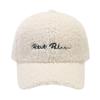 Gorro de béisbol cálido de forro polar bereber para otoño e invierno, estilo coreano versátil que hace que la cara parezca pequeña, gorro grueso de subred roja de moda con letras y visera