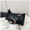 Bolso pequeño retro casual 2024 Nuevo estilo coreano moda simple patrón de cocodrilo bandolera para el hombro y debajo del brazo bolso de trabajo para mujer