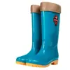 Botas de lluvia de caña alta de tendón de res para mujer, antideslizantes, forradas de felpa, cálidas, de goma de caña alta, para días lluviosos, impermeables, botas de lluvia de caña alta, zapatos de agua de caña alta para mujer