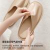 Pantuflas Plegables Salón de Belleza Gama Alta para Mujer de Interior Suela Suave Cuero Suela de Tendón Cuero Pantuflas Hogar Venta al por Mayor
