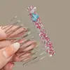 Pente invertido requintado e fofo para penteados estilo princesa, presilhas laterais para cabelo para mulheres, acessórios de cabelo com laço estilo coreano e presilhas de cabelo da moda para estilizar e arrumar fios soltos