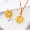 Aleación de Cobre Tienda de Oro Mismo Estilo Vajra Tachonado de Diamantes Ocho Tesoros Giratorios Brújula Luo Colgante Oro de Simulación Gama Alta Nicho Collar